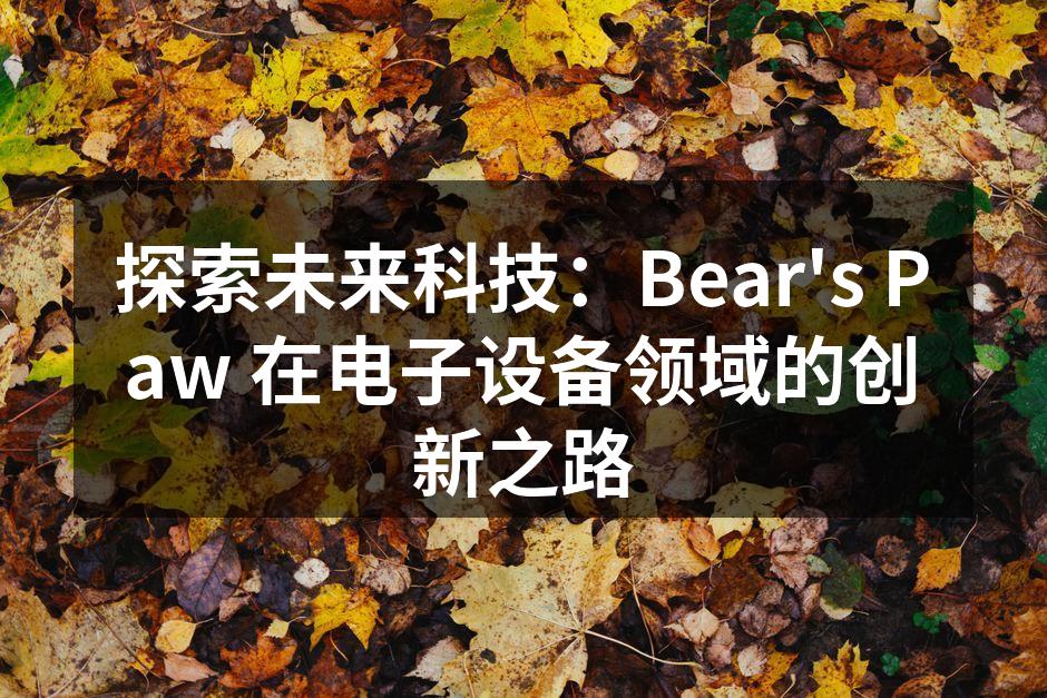 探索未来科技：Bear's Paw 在电子设备领域的创新之路